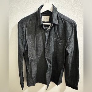 Shirt button up - gray small